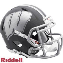 Wisconsin Badgers Riddell Replica Speed Mini Helmet - Slate Alternate
