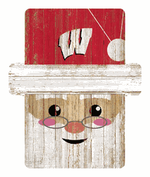 Wisconsin Badgers Santa Ornament
