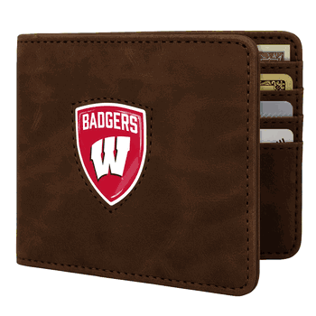 Wisconsin Badgers Shield Wallet - Brown