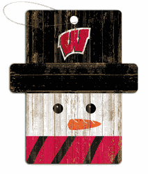 Wisconsin Badgers Snowman Ornament