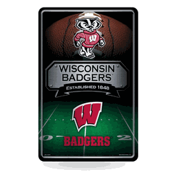 Wisconsin Badgers Standard 11" x 17" Home Decor Sign