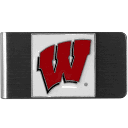 Wisconsin Badgers Steel Money Clip