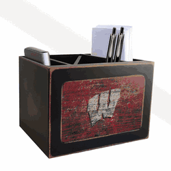 Wisconsin Badgers Team Color Desktop Organizer