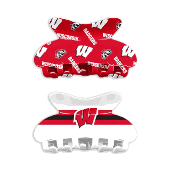 Wisconsin Badgers Team Hair Claw Set