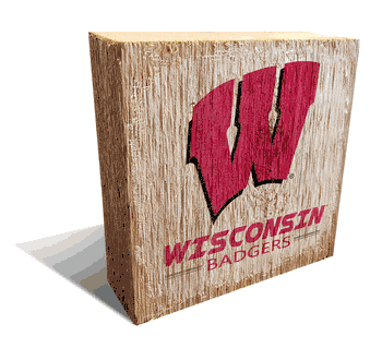 Wisconsin Badgers Team Logo Block 6X6