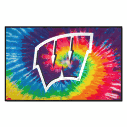Wisconsin Badgers Tie Dye Starter Mat Accent Rug - 19in. x 30in.