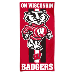 Wisconsin Badgers Towel 30x60 Beach Style