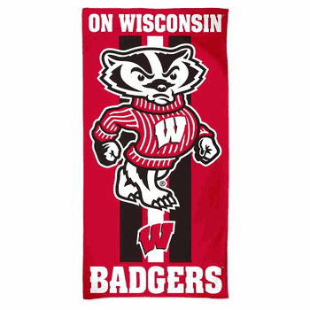 Wisconsin Badgers Towel 30x60 Beach Style