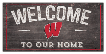 Wisconsin Badgers Welcome Distressed 6 x 12