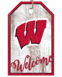 Wisconsin Badgers Welcome Team Tag 11x19 Sign