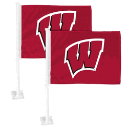 WisconsinBadgersCar Flag Large 1pc 11" x 14"