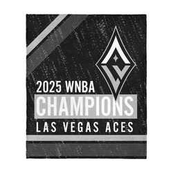 WNBA 2025 Champions Las Vegas Aces Elbow Silk Touch Throw Blanket 46x60 inches