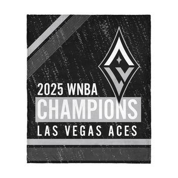 WNBA 2025 Champions Las Vegas Aces Elbow Silk Touch Throw Blanket 46x60 inches
