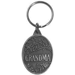 World's Greatest Grandma Antiqued Metal Key Chain