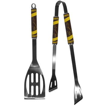 Wyoming Cowboys 2 pc Steel BBQ Tool Set