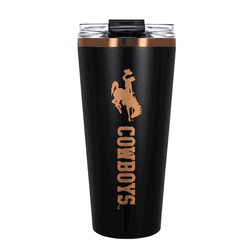 Wyoming Cowboys 32oz Black and Copper Big Slim with Straw