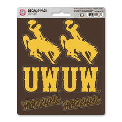 Wyoming Cowboys 6 Count Mini Decal Sticker Pack