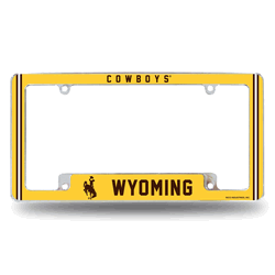 Wyoming Cowboys Alternate 12" x 6" Chrome All Over Automotive License Plate Frame