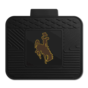 Wyoming Cowboys Back Seat Car Utility Mat - 14in. x 17in.
