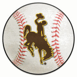 Wyoming Cowboys Baseball Rug - 27in. Diameter