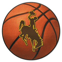 Wyoming Cowboys Basketball Rug - 27in. Diameter