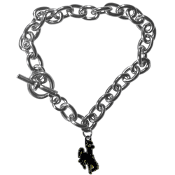 Wyoming Cowboys Charm Chain Bracelet