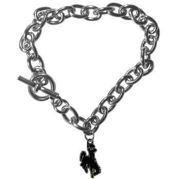 Wyoming Cowboys Charm Chain Bracelet