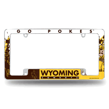 Wyoming Cowboys Cowboys All Over Chrome Frame