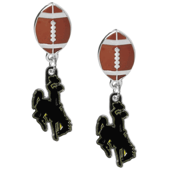 Wyoming Cowboys Football Stud Earrings
