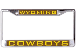 Wyoming Cowboys License Plate Frame Inlaid Style