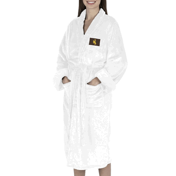 Wyoming Cowboys NCAA White Out Silk Touch Robe Small/Medium