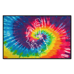 Wyoming Cowboys Tie Dye Starter Mat Accent Rug - 19in. x 30in.