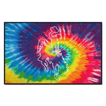Wyoming Cowboys Tie Dye Starter Mat Accent Rug - 19in. x 30in.