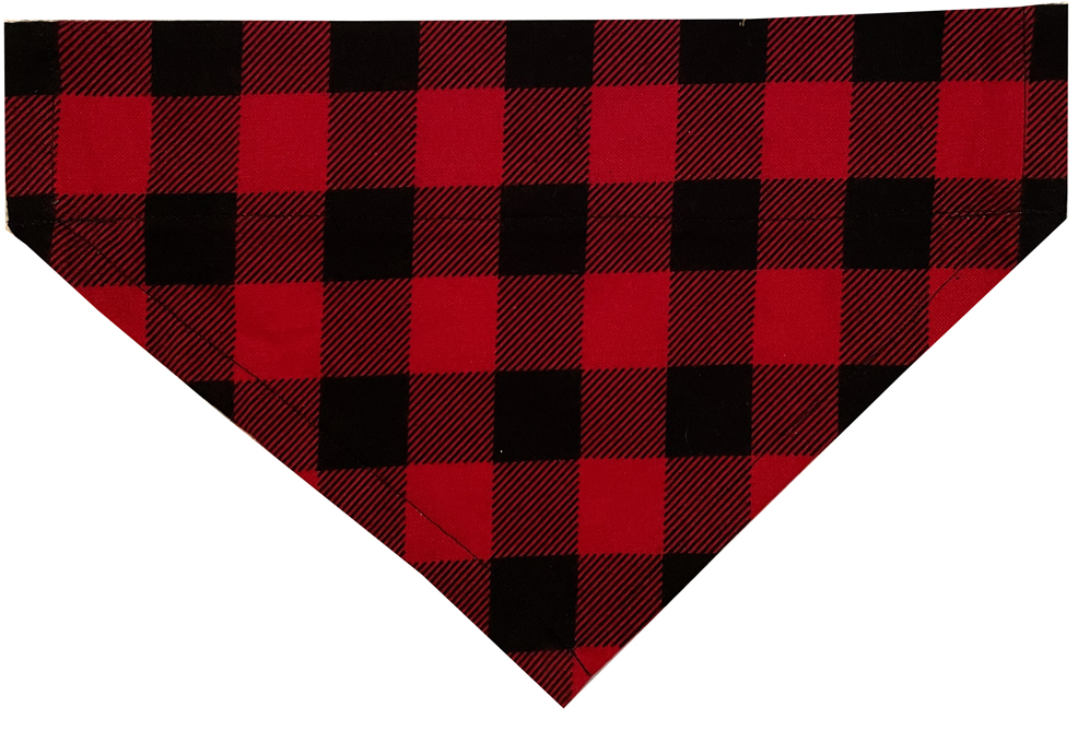 Dog Collar Bandana Red Buffalo Plaid