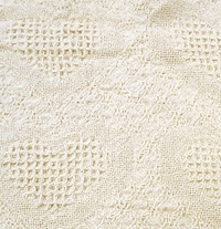 Natural Heart Woven Afghan 48x60