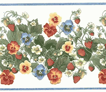Brewster Decorative Floral Wallpaper Border – Pink/Brown – Pre-Pasted Vinyl