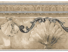 Shells and Scroll Wallpaper Border KS74372
