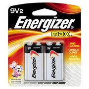 Energizer Max 9 Volt Battery 2 Pack, 522BP2EN