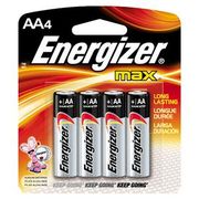 Energizer Max AA Batteries 4 pack, E91BP4EN
