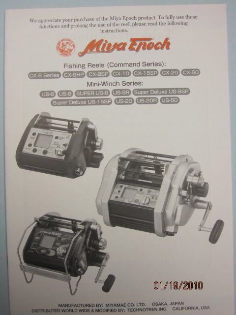 Power Cords, Owner's Manuals, Flash Capsules, Reels