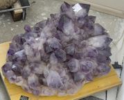 Amethyst huge cluster with prismatic crystals