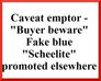 Caveat emptor - "Let the buyer beware" Fake blue Scheelite promoted elsewhere Caveat emptor - "Let the buyer beware" Fake blue Scheelite promoted elsewhere