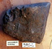 complete fusion crusted stony meteorite of 6825gram