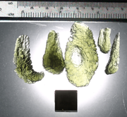 moldavite lot of 5 high end museum quality pcs.of great luster and clarity
