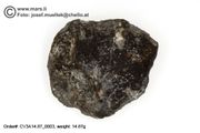 <B><span style="font-family:'arial'; color:red; font-size:15px;">Sold-Verkauft-Vente!</span></B><BR>Carbon.Chondrite, CV3,  Fall, Mexico 14.87g