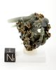 top museum grade Prasem cluster with beautiful magnetite rose top museum grade Prasem cluster with beautiful magnetite rose