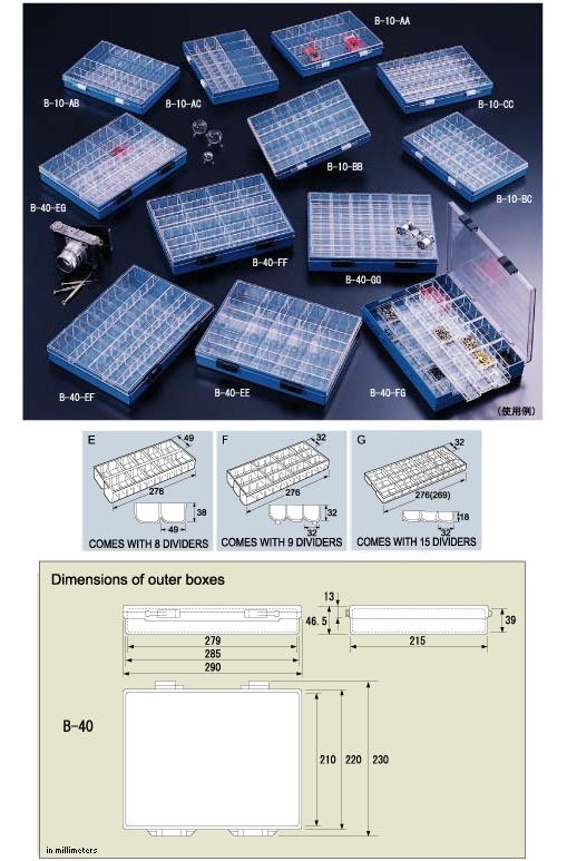 HOZAN Small Parts Storage Case With 48 Compartments – Organizer Box For Electronics & Tools (Japan Import)