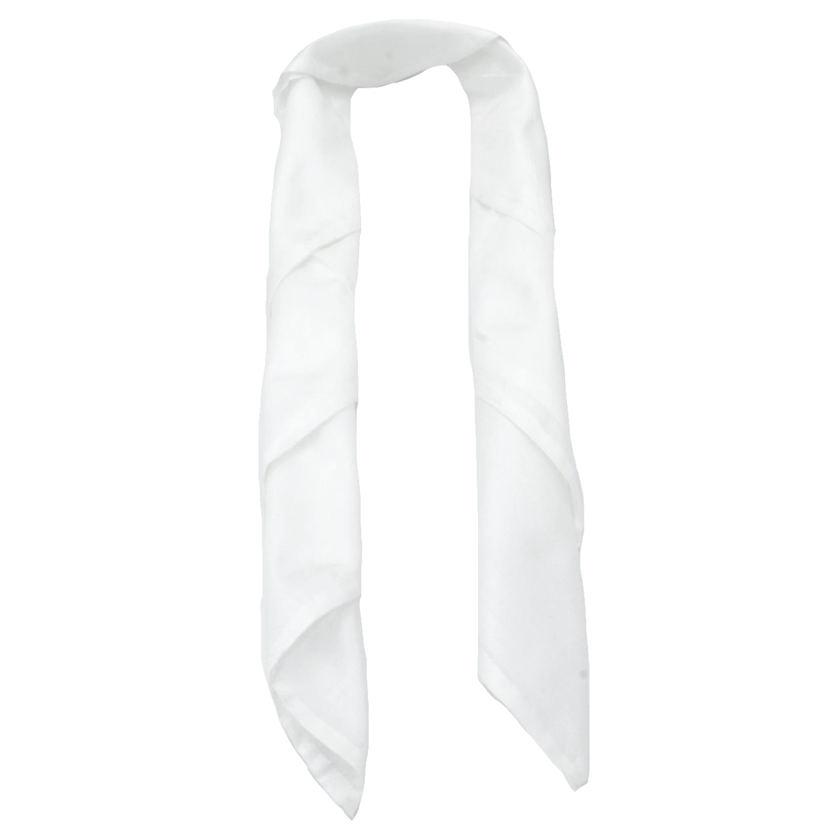white silk bandana scarf