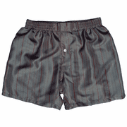 Dark Grey Stripes Silk Boxers
