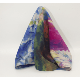 DAZZLING MULTICOLOR SILK TIE DYE POCKET SQUARE